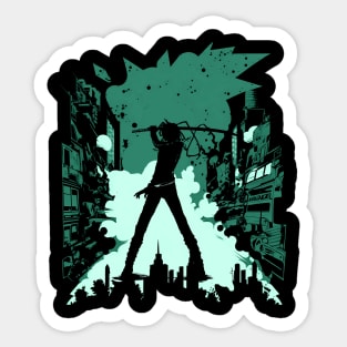 Vintage Retro Urban Fantasy Movie Characters Sticker